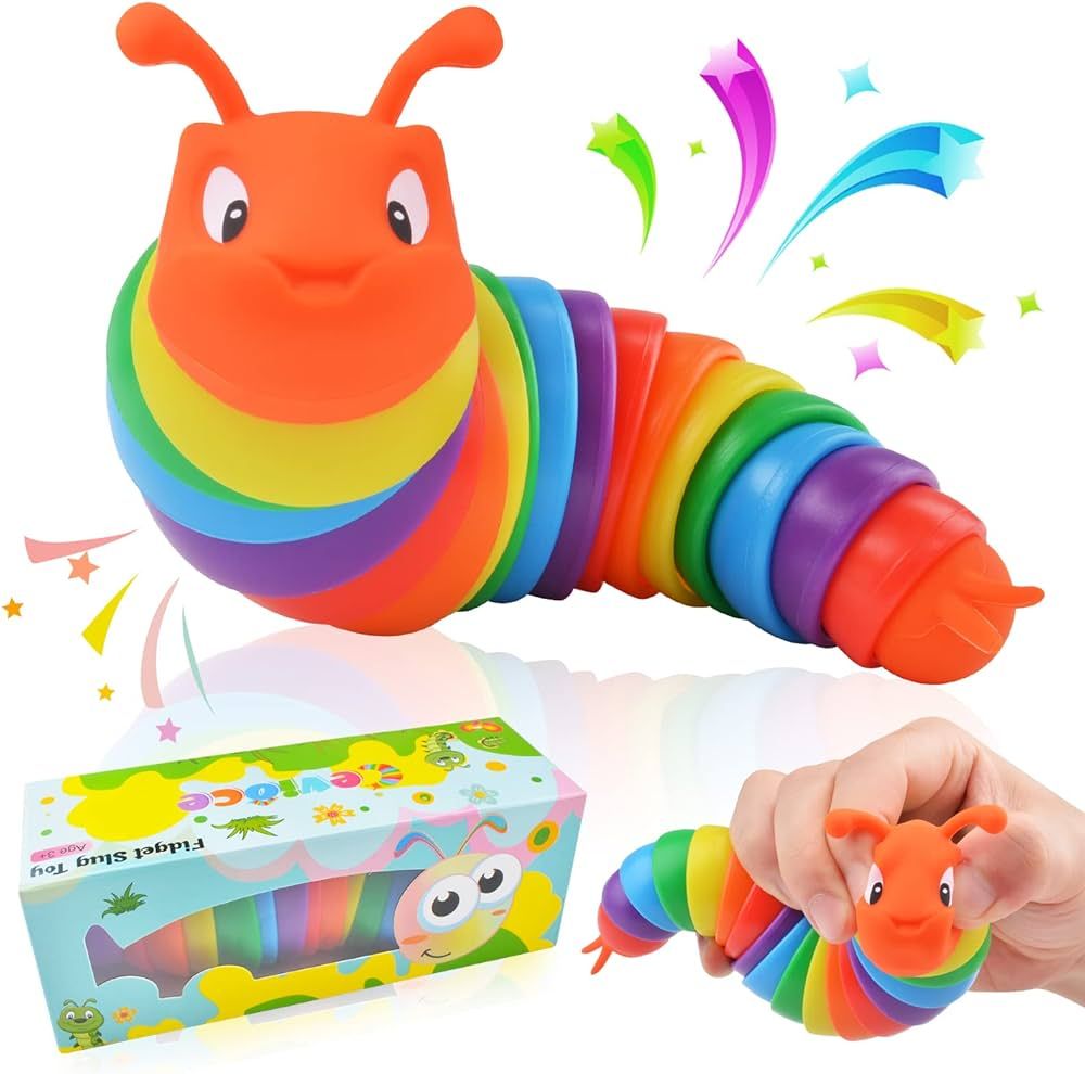 Cevioce Fidget Slug Toy, Sensory Slug Fidget Toys for Kids & Adults, 1Pc Autism Sensory Toys for ... | Amazon (US)