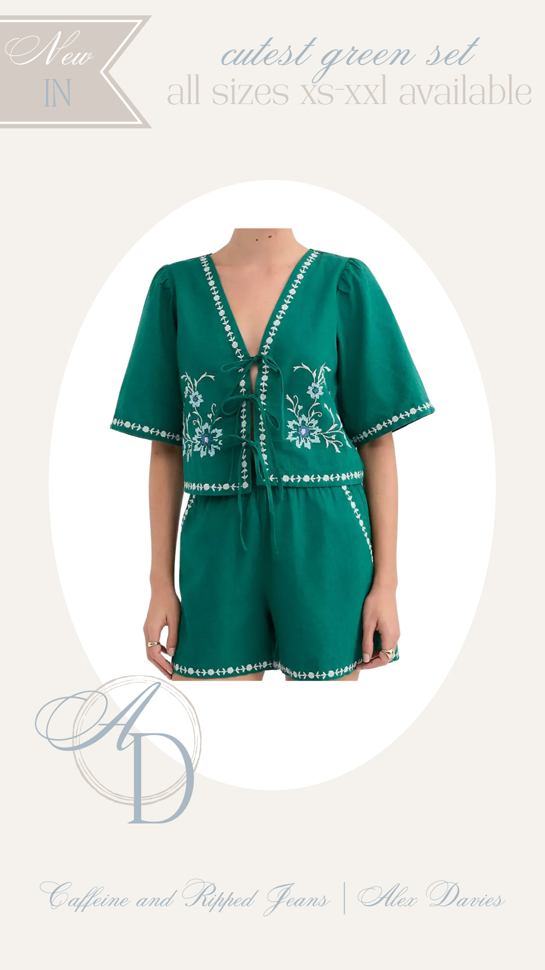 // green set // vacation set // beach trip set // new set // spring set // matching set // set is on sale now for under $80 // 

 #LTKgrwm #LTKootd #LTKSeasonal