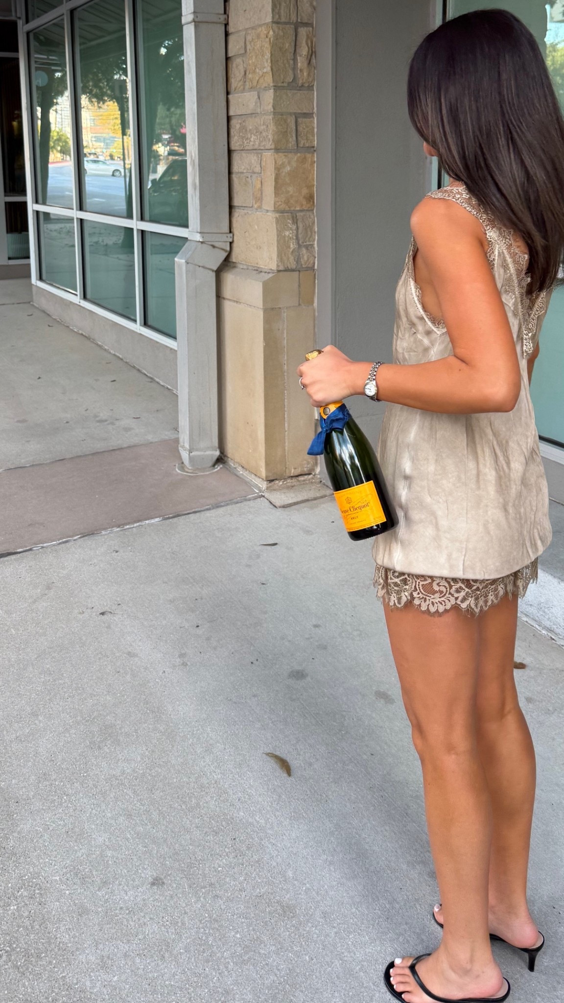 purchased original long dress in small and altered to make it mini for this occasion! 