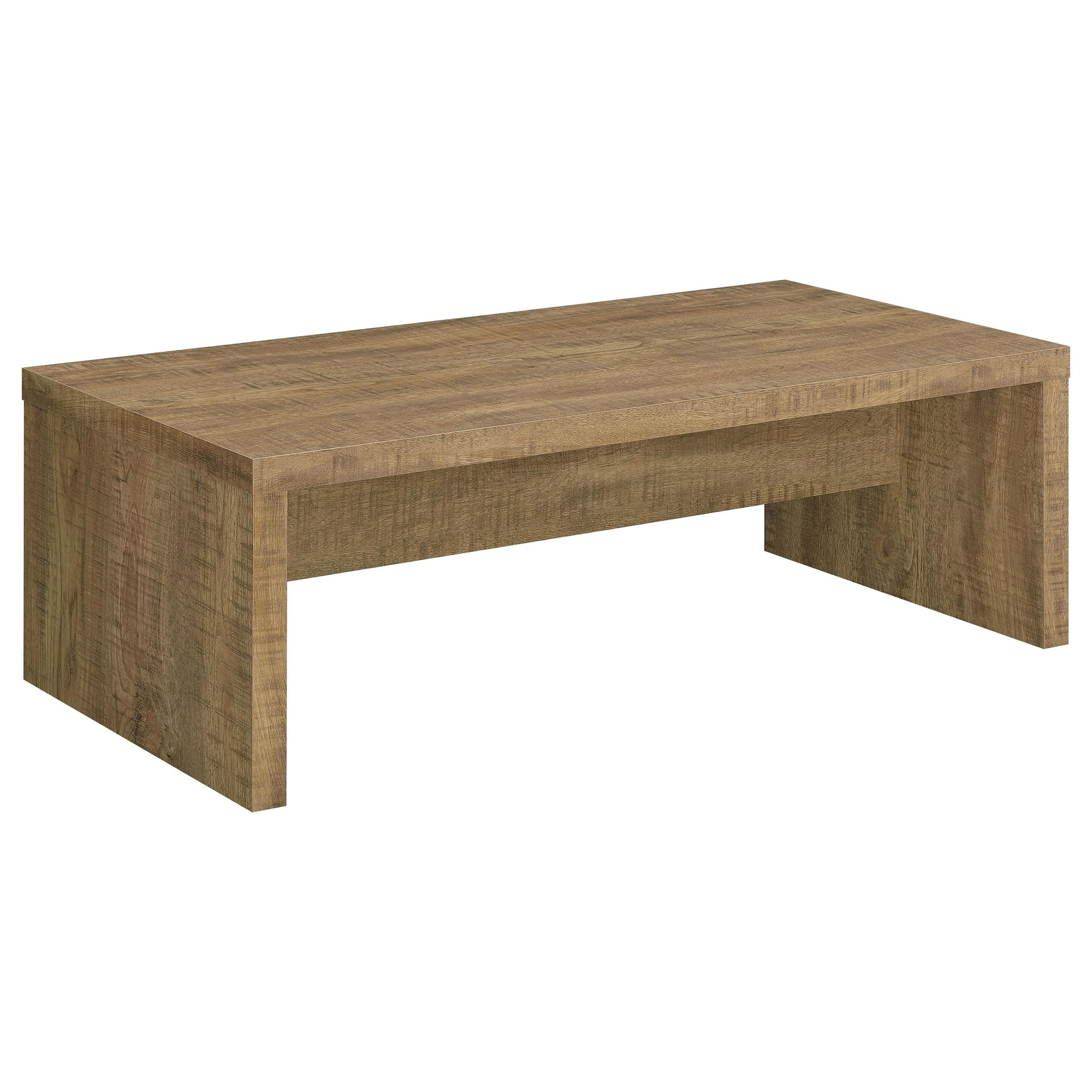 Coaster Home Furnishings Wooden Coffee Table w/ Side Panels & Center Brace, Mango Wood - Modern R... | Amazon (US)
