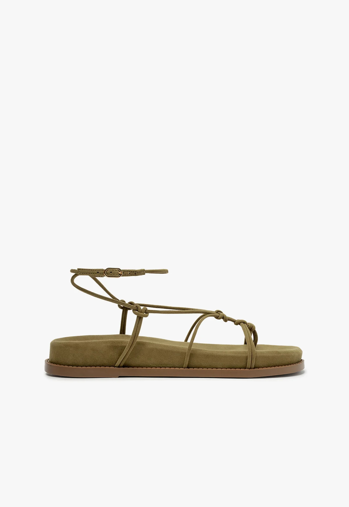 Calabria Sporty Flatform Sandal | Green | Suede | Schutz (US)