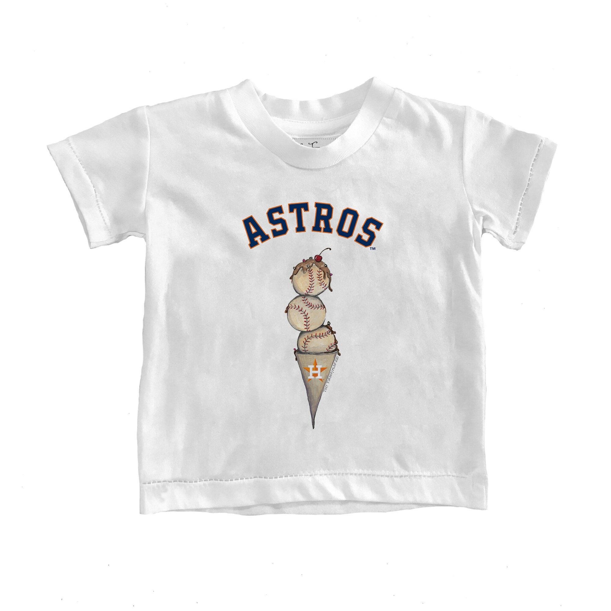 Houston Astros Tiny Turnip Toddler Triple Scoop T-Shirt - White | Fanatics