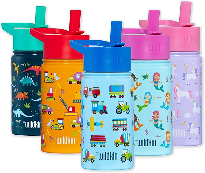 Wildkin Kids Reusable BPA-Free Stainless Steel Water Bottle with Leak Proof Lid for Boys & Girls,... | Amazon (US)