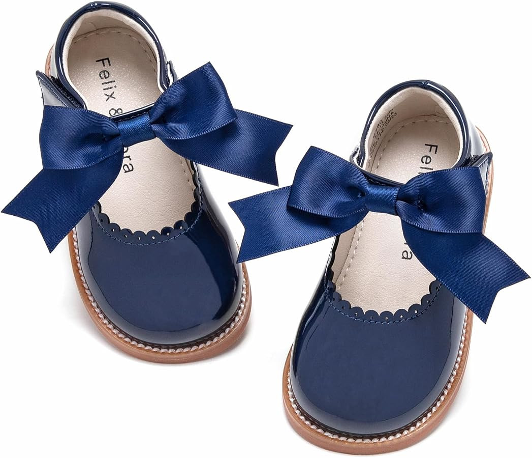 Felix & Flora Toddler Little Girl Mary Jane Dress Shoes - Ballet Flats for Girl Party School Shoe... | Amazon (US)