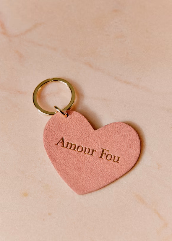 Heart Keychain - Pale pink " Amour fou "  - Sézane | Sezane Paris
