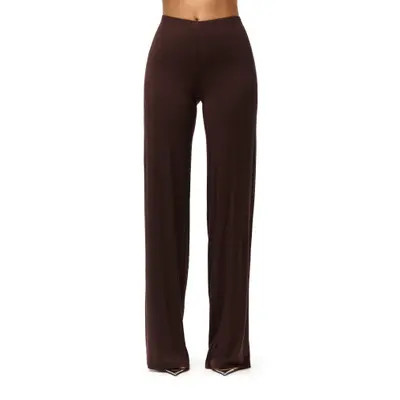 Naked Wardrobe Wide Leg Pants in Dark Chocolate at Nordstrom, Size X-Large | Nordstrom