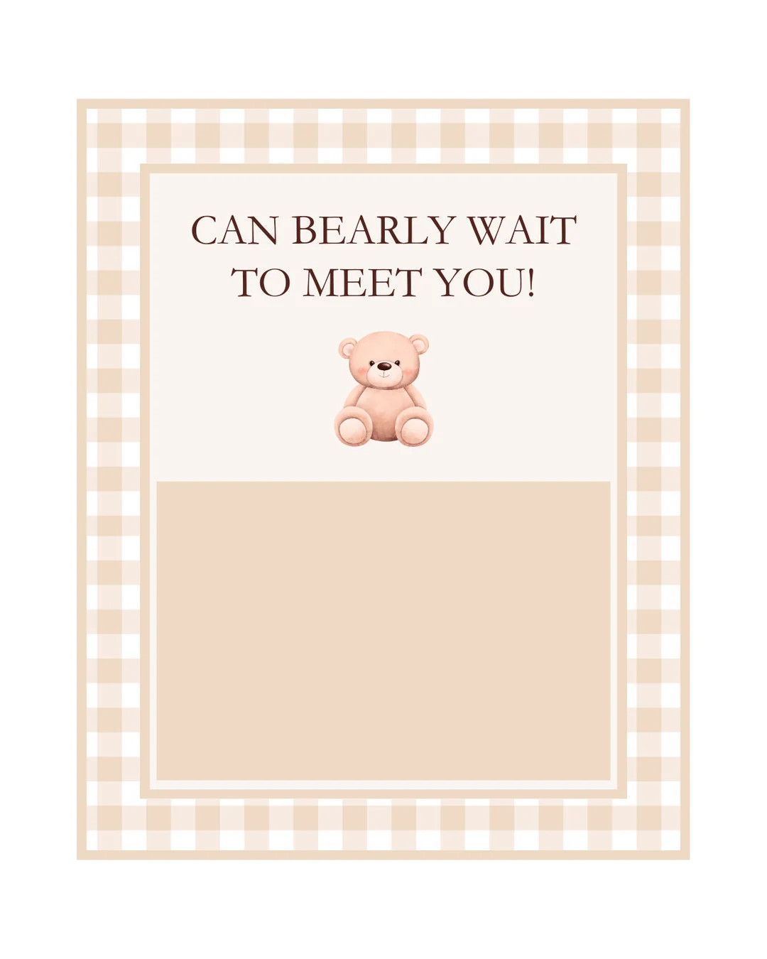 Can Bearly Wait to Meet You Gift Tag | Baby Shower Gift Ideas | Tag for Gift Card | DIGITAL DOWNL... | Etsy (US)