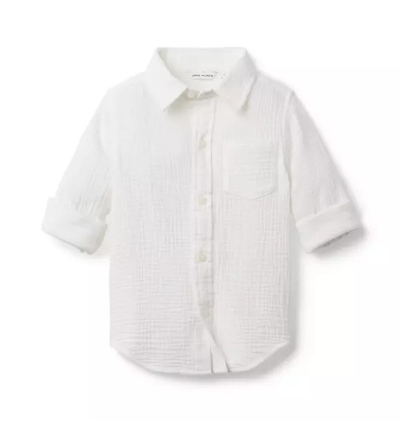 Gauze Roll-Cuff Shirt | Janie and Jack
