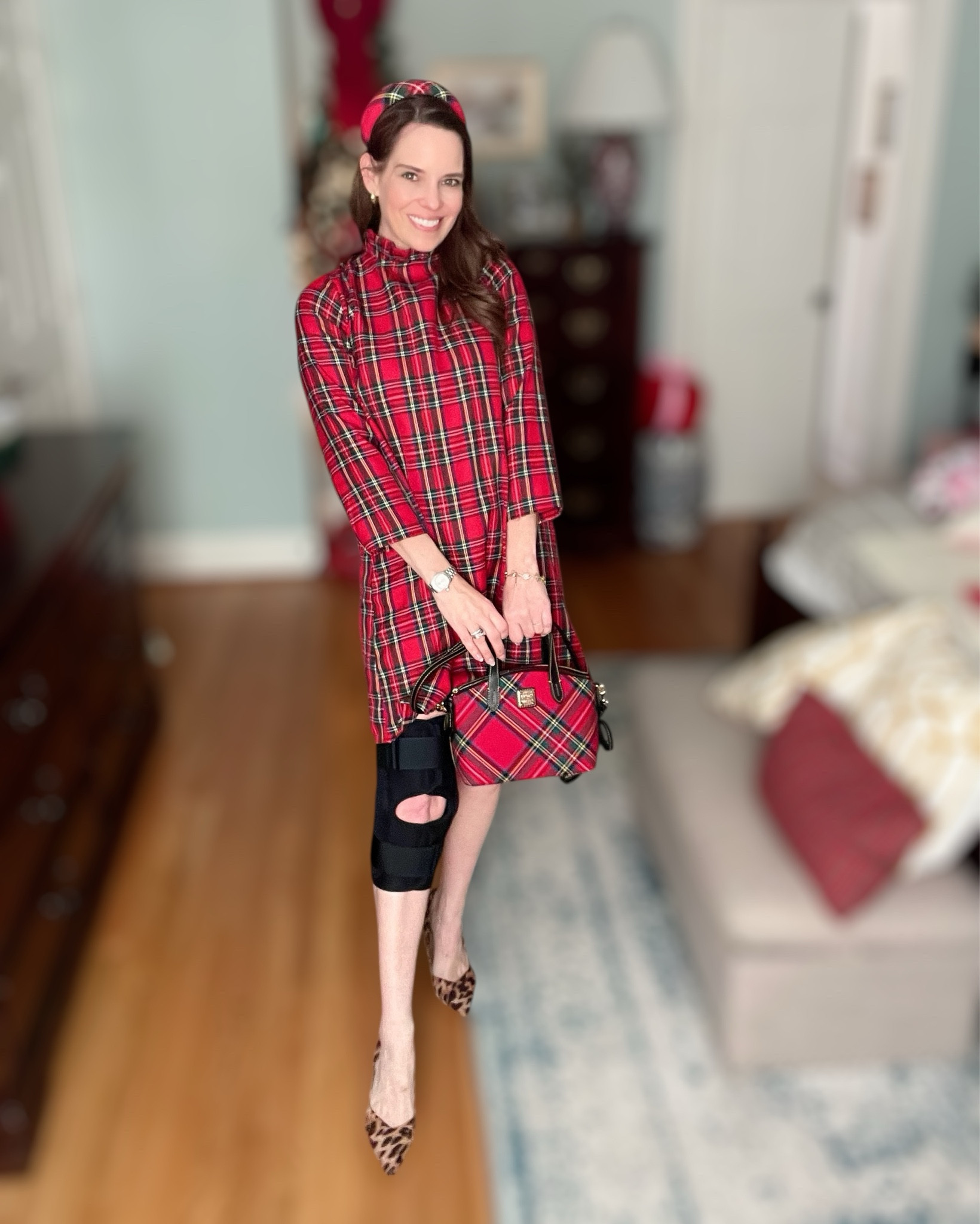 Classic Tartan Holiday Style ❤️💚✨

Nothing says Christmas quite like a timeless red tartan moment, and this swing dress is the definition of festive and effortless. The sweet high neckline and easy, flattering silhouette make it perfect for holiday parties, school events, or hosting at home. I paired it with the matching tartan headband for that coordinated holiday magic and added my Dooney & Bourke tartan bag to keep the theme going. Leopard pumps are the unexpected pop that somehow works every single time — a little print-mixing perfection. 🎁✨

holiday tartan dress • christmas outfit ideas • red plaid dress • holiday party outfit • tartan accessories • dooney & bourke tartan • plaid headband • classic holiday style • christmas photos outfit • winter wardrobe inspo • festive fashion • timeless plaid look

#LTKHoliday #LTKFindsUnder50 #LTKFindsUnder100