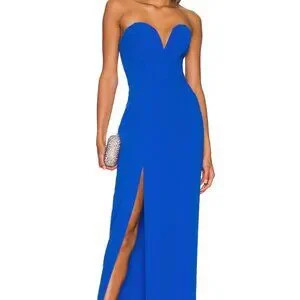 Amanda Uprichard Cherri Gown Size M Cobalt | Poshmark