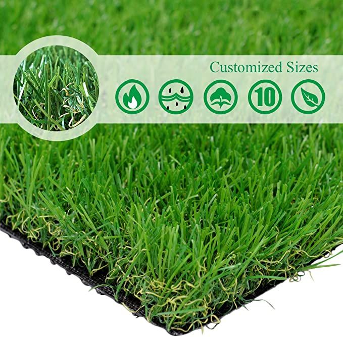 Customized Sizes Realistic Artificial Grass Turf 3FTX10FT(30 Square FT) - Indoor Outdoor Garden L... | Amazon (US)