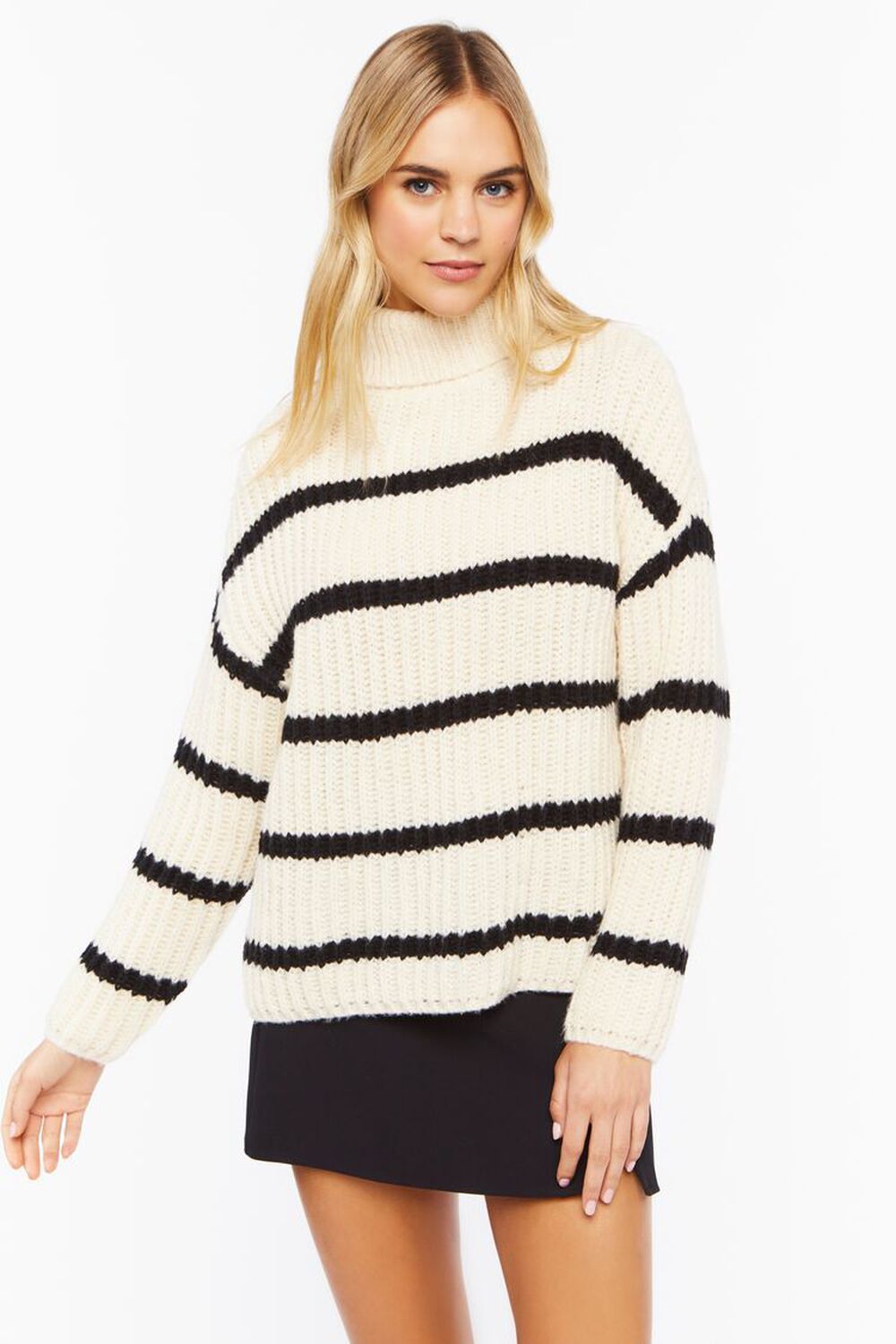 Chunky Striped Turtleneck Sweater | Forever 21 (US)