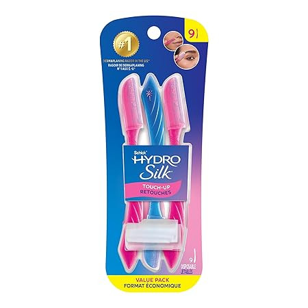 Schick Hydro Silk Touch-Up Dermaplane Razor with Precision Cover, 9ct | Dermaplaning Tool for Fac... | Amazon (US)