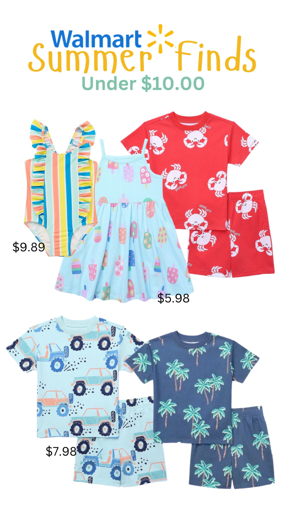 Walmart kids summer finds under $10! 

#walmart #budget #kids #sale #summer 

#LTKSwim #LTKBaby #LTKKids