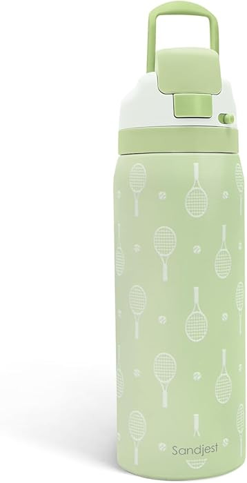 Tennis Insulated Stainless Steel Water Bottle with Straw for Sports and Travel, 32oz, Gifts for T... | Amazon (US)