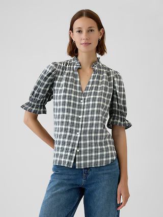 Ruffled Puff Sleeve Shirt | Gap (US)