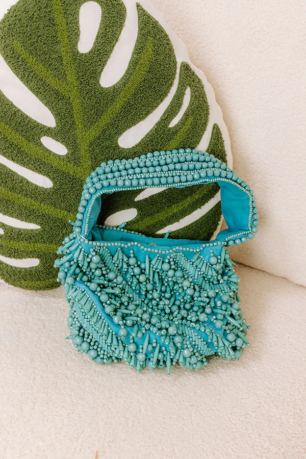 Vacay Vibes Embellished Purse in Turquoise | Impressions Online Boutique