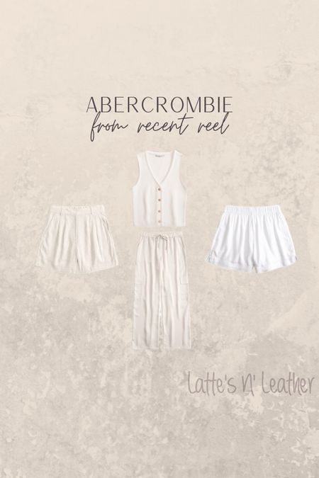 Abercrombie recent order - 15-20% off through today! Can wear this one sweater vest so many ways!  Love these linen shorts and satin pants! #springoutfit #linenshorts #sweatervest #vest #abercrombie

#LTKstyletip #LTKfindsunder100 #LTKsalealert