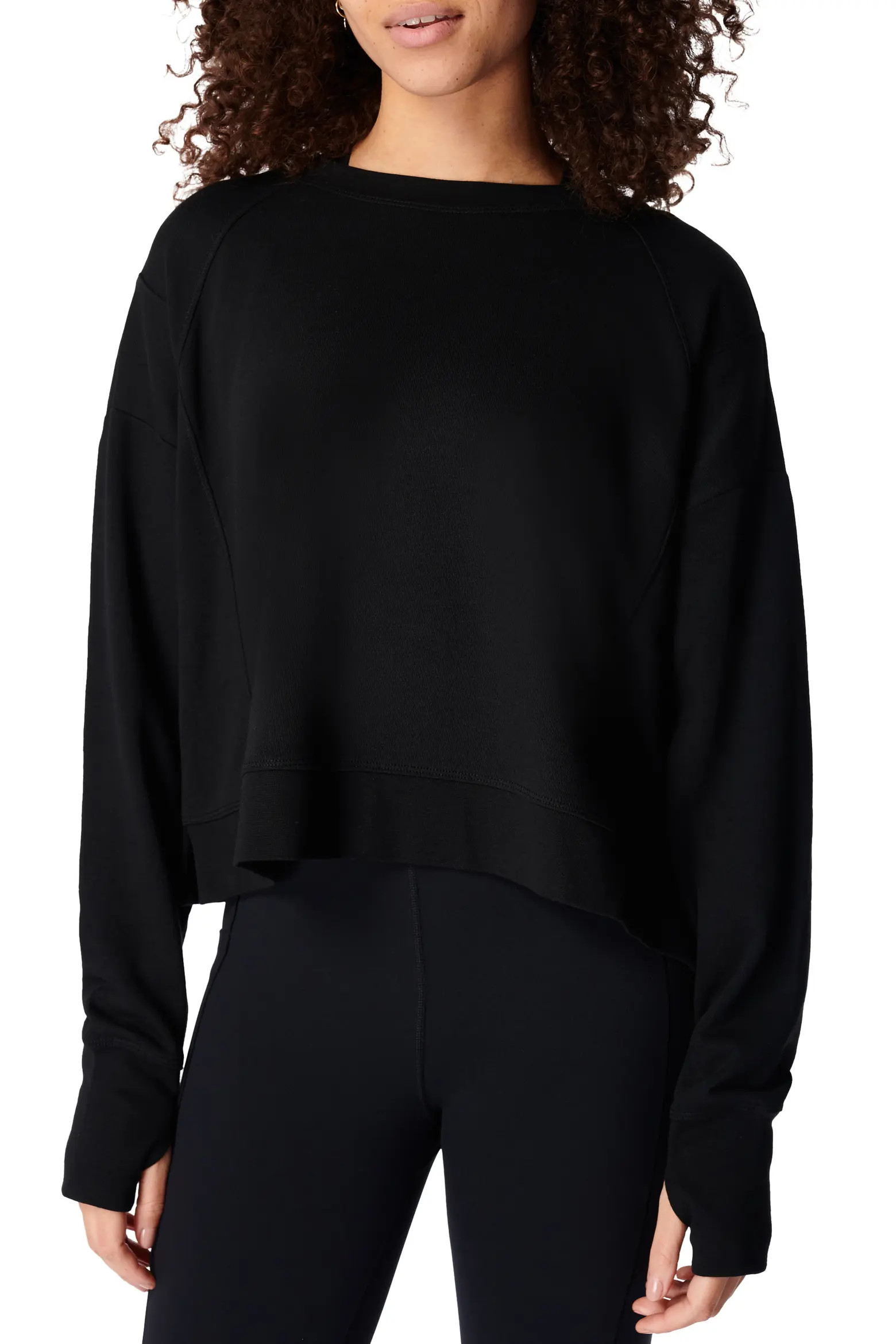 Sweaty Betty After Class Cotton Blend Crop Sweatshirt (Women) | Nordstrom | Nordstrom