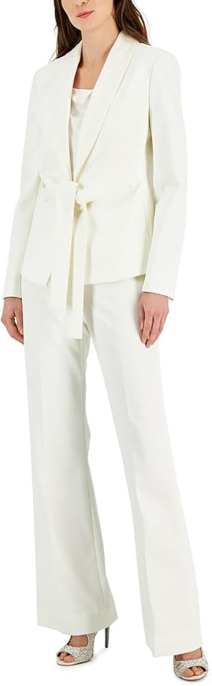 Donna Karan Women's Tie Front Satin Jacket | Amazon (US)