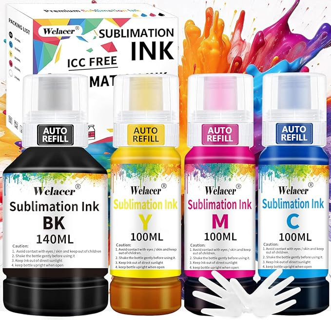 Sublimation Ink 440ML Autofill Bottles Refill for ET-2800 ET2400 ET-15000 ET-2803 ET-2850 ET2720 ... | Amazon (US)