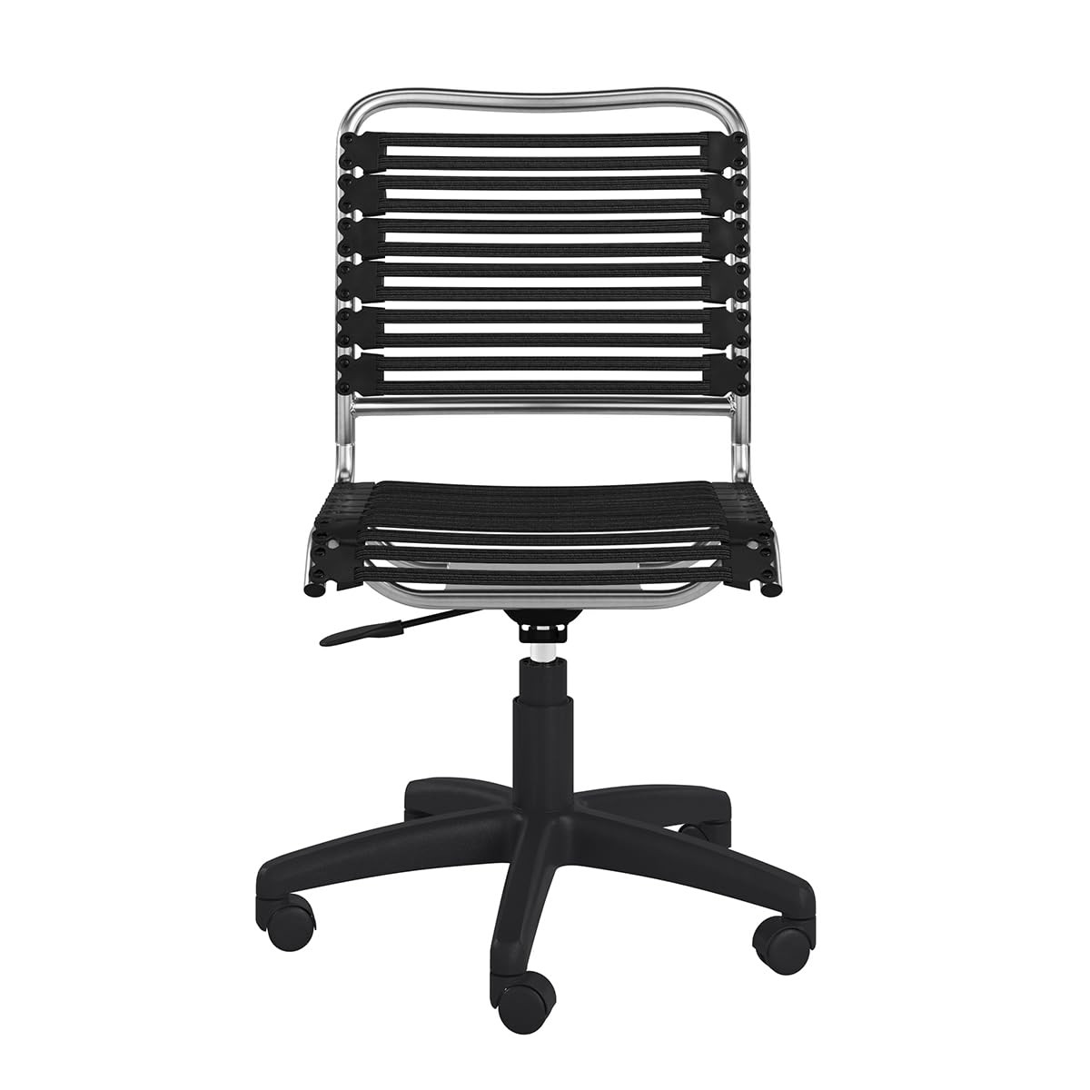 Euro Style Allison Bungie Flat Low Back Office Chair | Non-Tilt with 360° Swivel | Adjustable He... | Amazon (US)