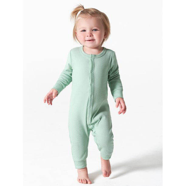Modern Moments by Gerber Baby Boy or Girl Unisex Long Sleeve Coverall (Newborn - 12 Months) | Walmart (US)