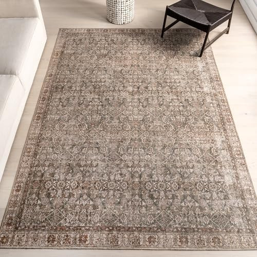 Nuloom Hillstone Collection Calianna Brown/Grey, 9' x 12', Vintage Medallion, Soft and Cozy, High... | Amazon (US)