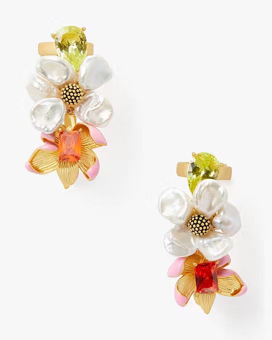 Floral Frenzy Ear Pin Earrings | Kate Spade (US)