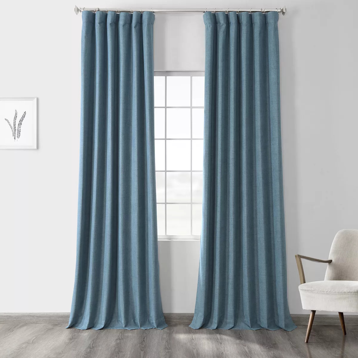 EFF Vintage Thermal Cross Linen Weave Max Blackout Window Curtain | Kohl's