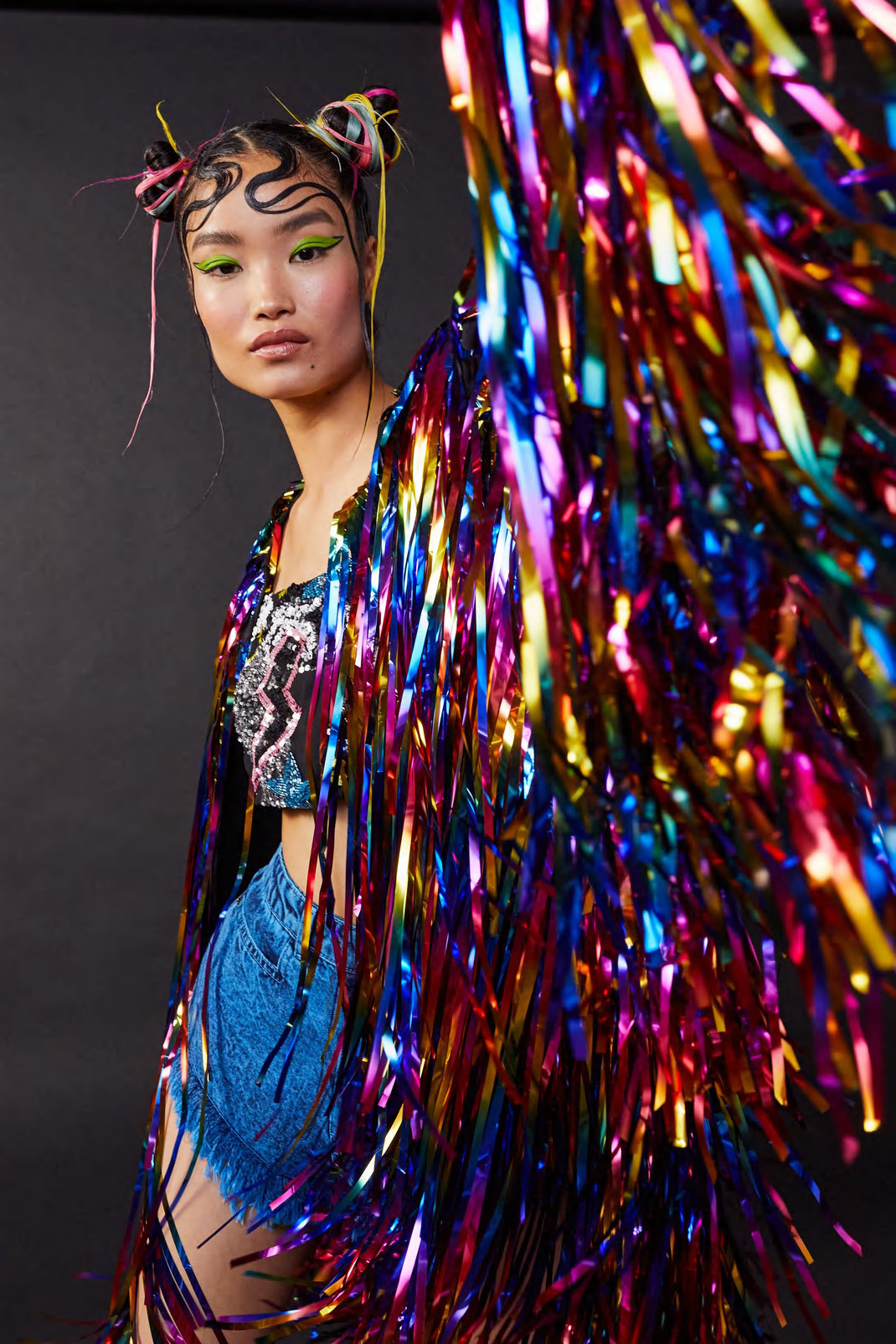 Multi Tinsel Longline Jacket | Nasty Gal (US)