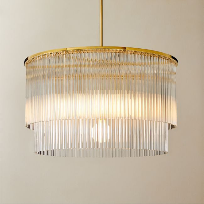 Stellar 2-Tier Round Glass Pendant Light | CB2