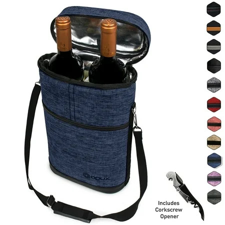 Premium Insulated Wine Carrier Bag by OPUX Elegant Wine Carrying Tote, Extra Protection, Convenient, | Walmart (US)
