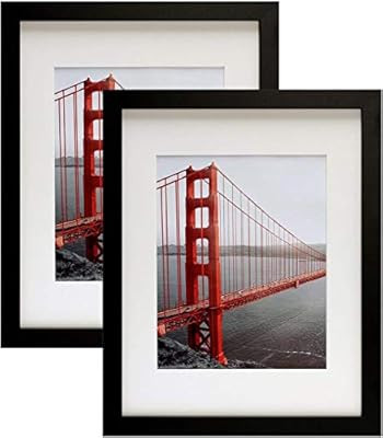 Frametory, Contemporary Picture Frame - Wide Molding - Wall Mounting Ready (Black, 11x14, 2-Pack) | Amazon (US)