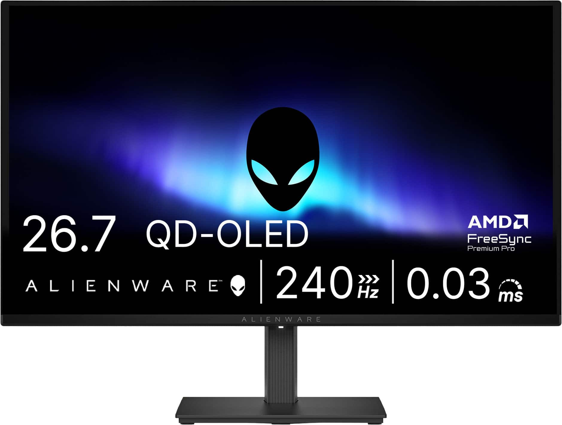 Alienware - AW2726DM 27" QD-OLED QHD 240Hz 0.03ms FreeSync Premium Pro Gaming Monitor with HDR (HDMI, DisplayPort) - Black | Best Buy U.S.