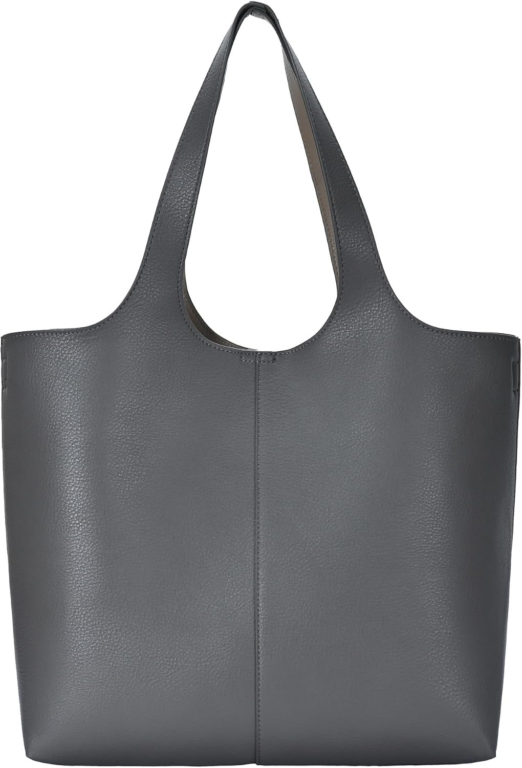 Madison West Elle Tote | Vegan Leather Tote Bags for Women with Double Handles and Scoop neck | 17.5" L x 6" W x 13" H | Amazon (US)