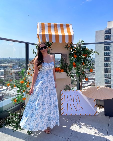 WAYF blue and white floral sundress for Lexi’s Amalfi Coast + citrus themed baby shower for Baby Janis 

Baby shower, blue and white, sundress, maxi dress, summer style, a little cutie, orange, floral print, oversized sunglasses,

#LTKSeasonal #LTKstyletip