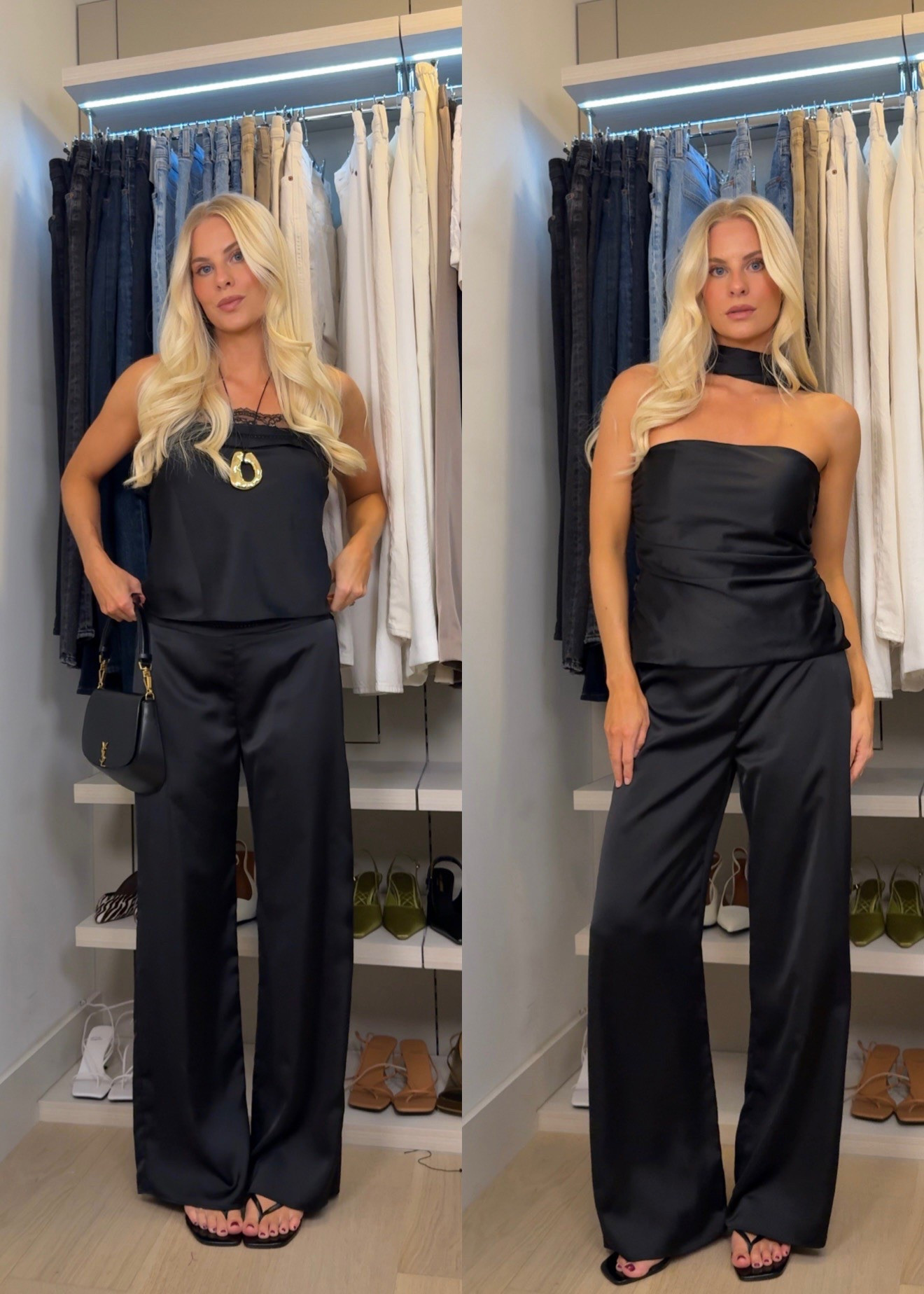 Wearing a size small in cami & pants, medium in scarf top (could have maybe done a small though!?)! Shoes run tts! #kathleenpost


Chic style, date night outfit, trendy fashion, zara finds, spring outfit idea

#LTKStyleTip #LTKSeasonal