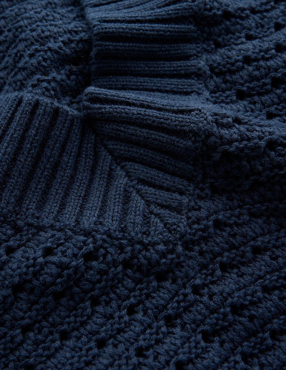 Maeve Textured Cotton Jumper-Navy | Boden UK