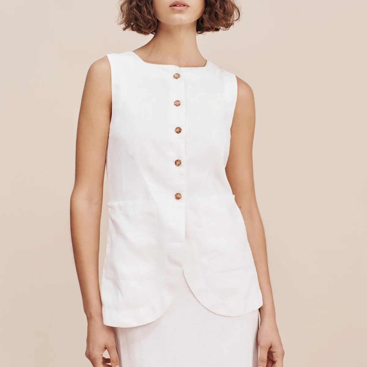 EMMA VEST - IVORY PRE ORDER | POSSE (Australia & New Zealand)