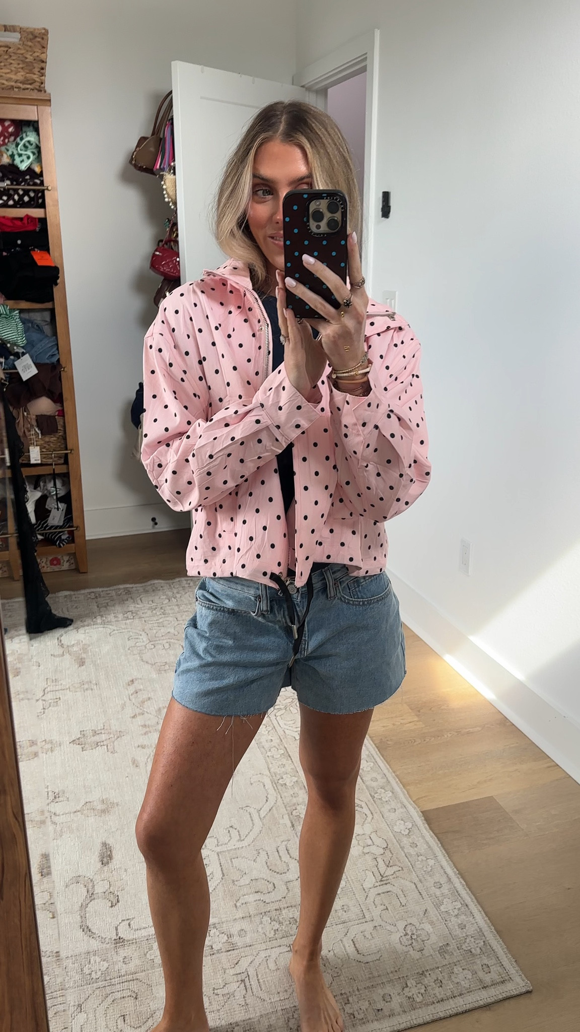 Amazon size Songling Women Polka Dot Jacket Lightweight Zip Up Coat 2026 Trendy Fall Outfits Cropped Spring Jackets with Pockets

#LTKootd #LTKSaleAlert #LTKSeasonal