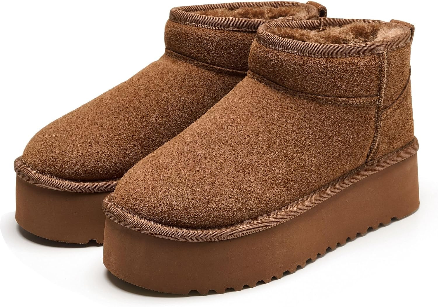 Project Cloud 100% Genuine Leather Ankle Boots for Women Platform Boots | Amazon (US)