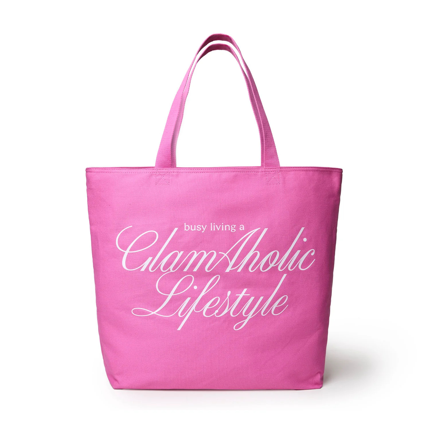 BUSY LIVING CANVAS TOTE - HOT PINK | Glam-Aholic Lifestyle
