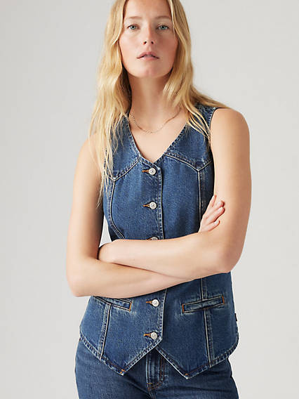 Levi's Longline Denim Vest - Women's XL | Levi's US