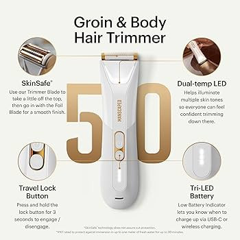 MANSCAPED® The Lawn Mower® 5.0 Ultra Men's & Women's Groin & Body Hair Trimmer – Dual-Head Sk... | Amazon (US)