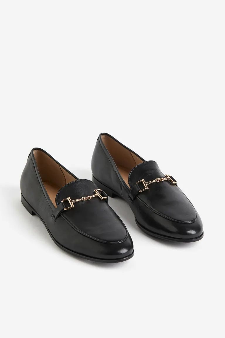 Leather Loafers - Black - Ladies | H&M US | H&M (US + CA)