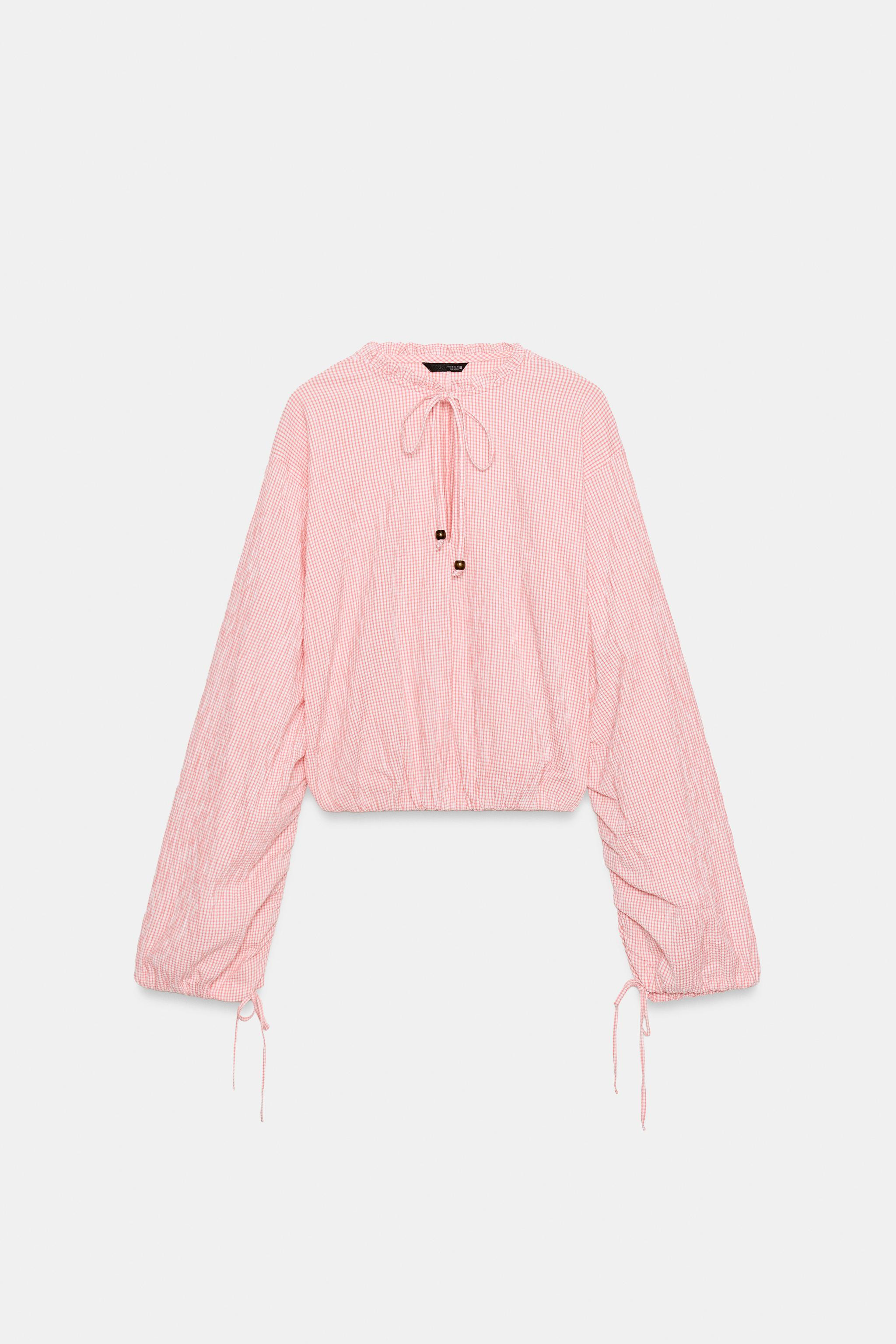GINGHAM BLOUSE | Zara US