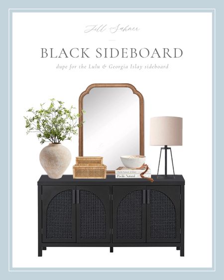 Love this affordable Amazon dupe for the Lulu & Georgia Islay sideboard! 🙌🏼 Transitional style, cane & rattan boxes, artisan handcrafted terracotta beads, faux green petal leaf branch, artisan handcrafted terracotta vase, french country wall mirror, modern industrial table lamp, coffee table books

#LTKhome
