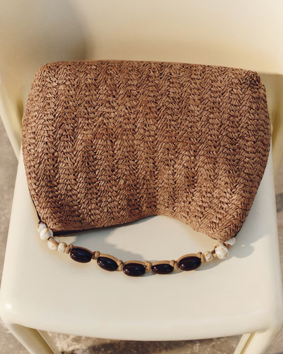 Raffia woven beaded handle bag

#LTKSeasonal