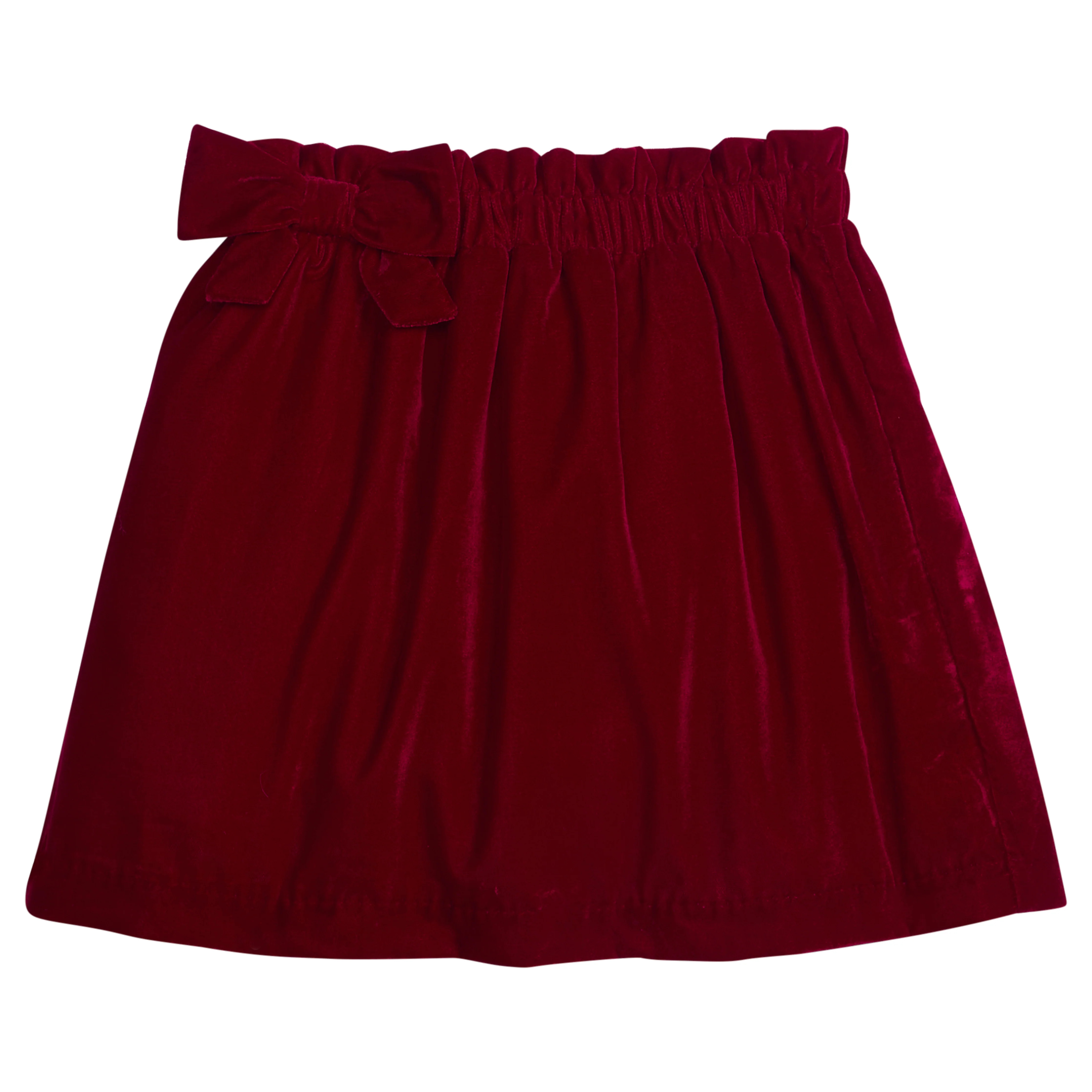 Girls Paperbag Bow Skirt in Winterberry | Little English